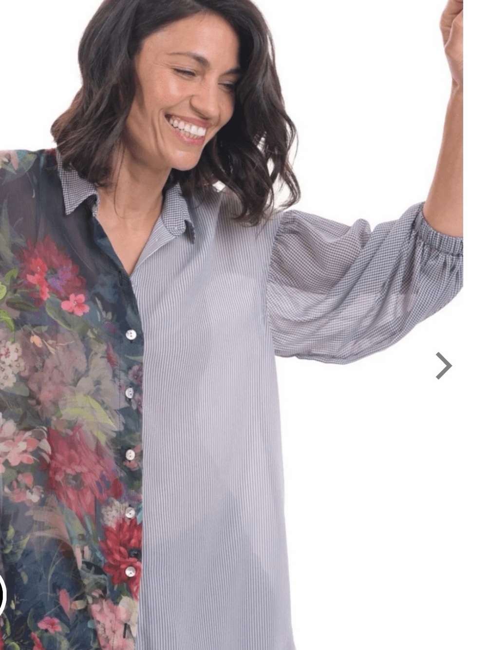 Alembika ALYSSA TUNIC BLOUSE, FLORA. NWOT. Size M.